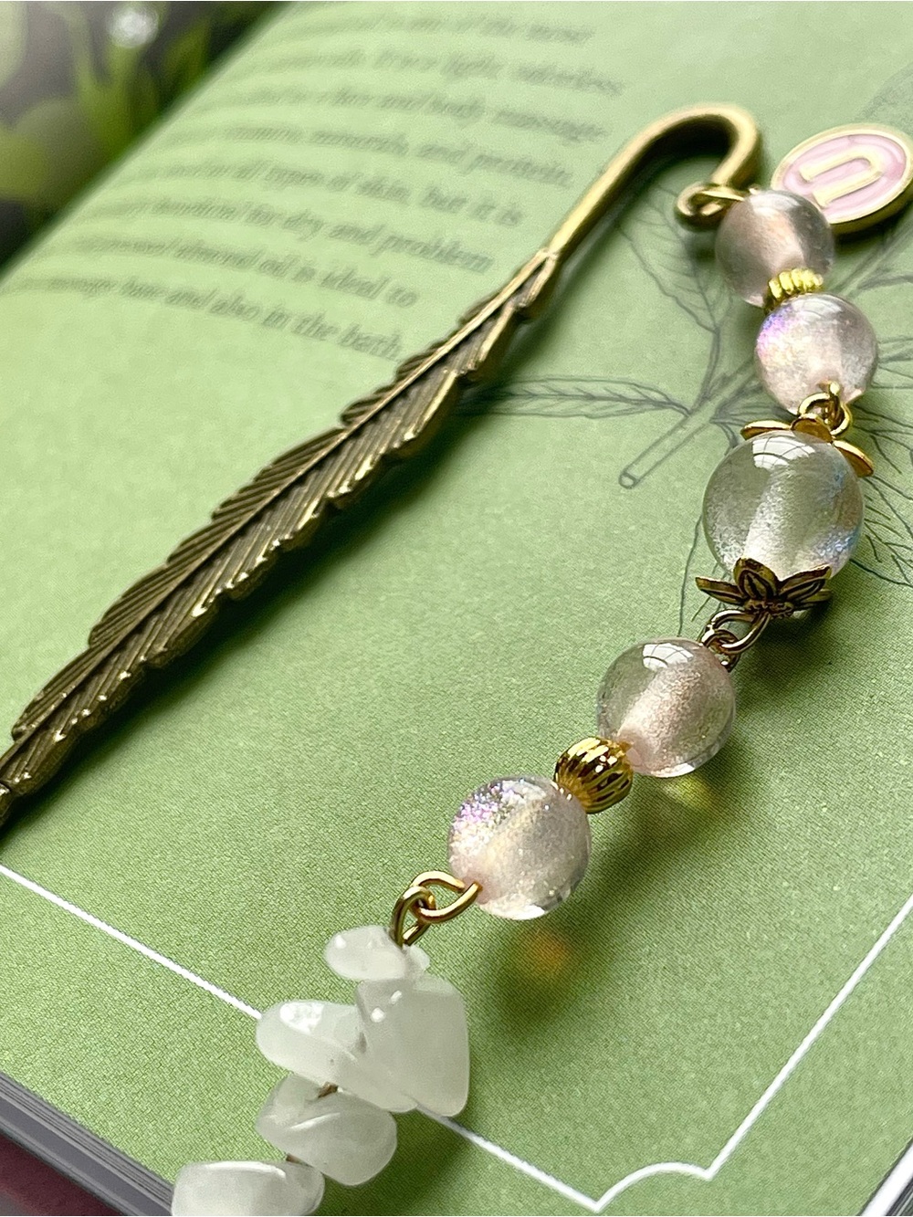 Pink Fairy Beaded Bookmark Charm - Women Other Key & Card Holder